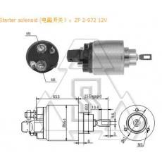 起動機電磁開關F-000-SH0-117 ZF 2-972