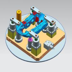 汽車卡鉗液壓夾具 汽車卡鉗數(shù)控加工工藝及柔性組合夾具